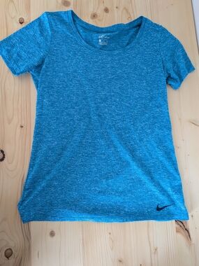 Nike Dri-FIT Heathered Teal Crew Neck Performance Tee
